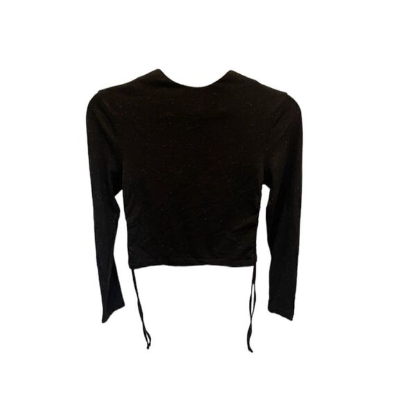 ALLSAINTS NWT Beta Shimmer Top in Black Size 2 - Picture 5 of 10